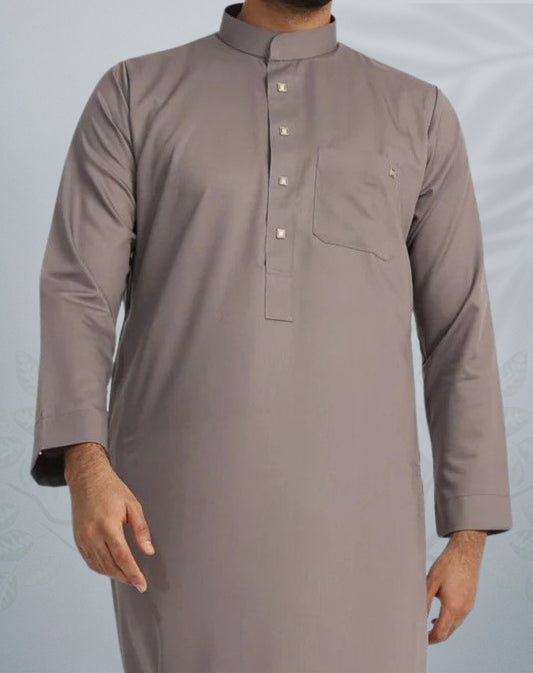 Mens Saudi Collar Mink Jubba - Al-Noor Thobes