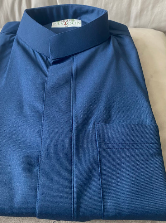 Mens Sultan Blue Collar Jubba | Premium Thobes - Buy Any 2 for £55