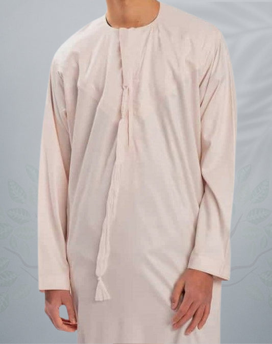 Boys Shiny Pink Emirati Jubba - Taimoor Collection Thobes