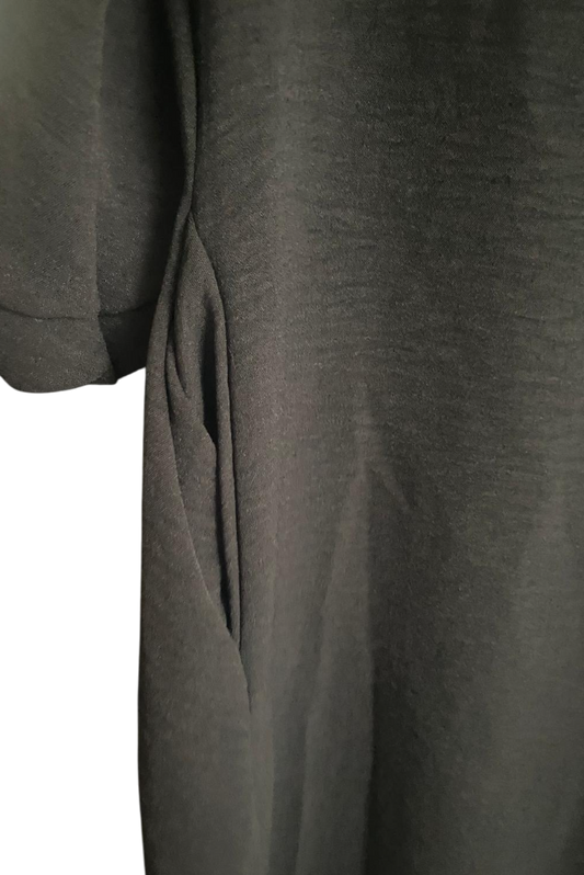 Girls Crinkle Black Jersey Abaya Jilbab - Zahra Collection