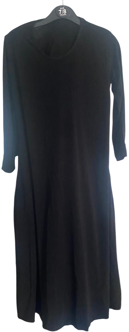 Girls Plain Black Jersey Abaya Jilbab - Zahra Collection