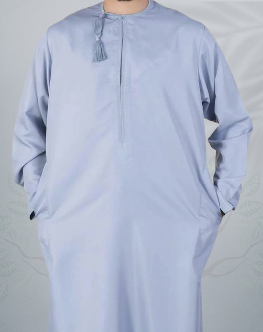 Mens Sky Blue Omani Jubba Size 60 - Tarz Al-Sultan Thobes