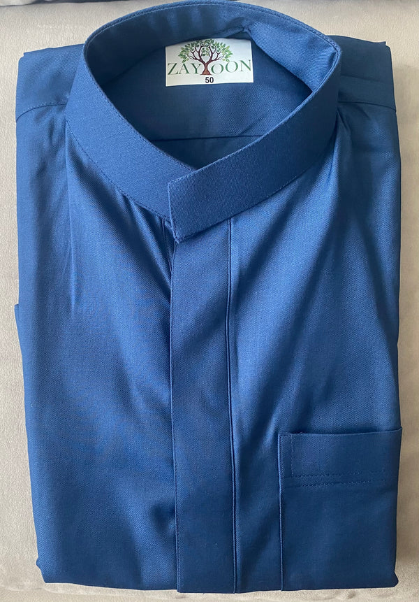 Mens Sultan Blue Collar Jubba | Premium Thobes - Buy Any 2 for £55