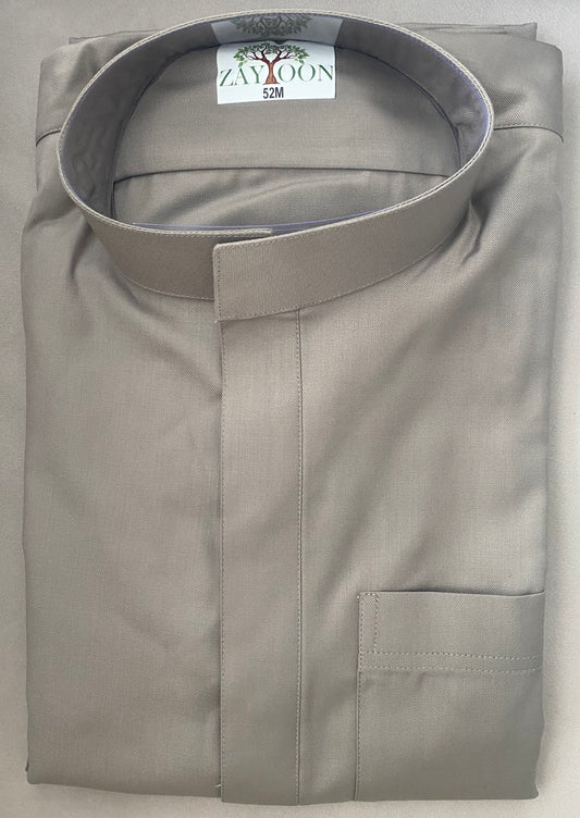 Men’s Premium Grey Collar Jubba - Al-Tawila Collection