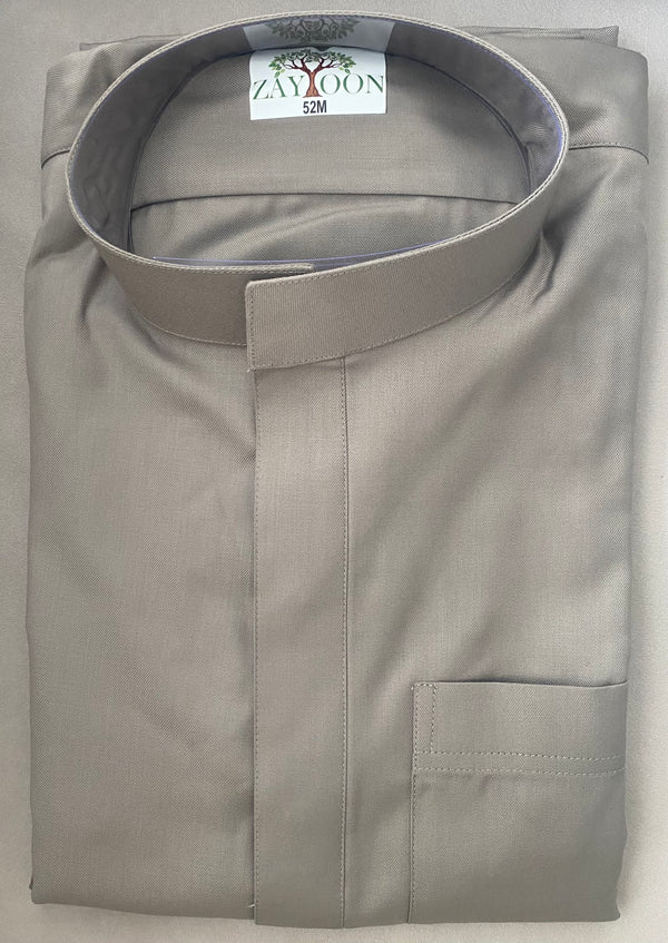 Men’s Premium Grey Collar Jubba | Premium Thobes - Buy Any 2 for £55
