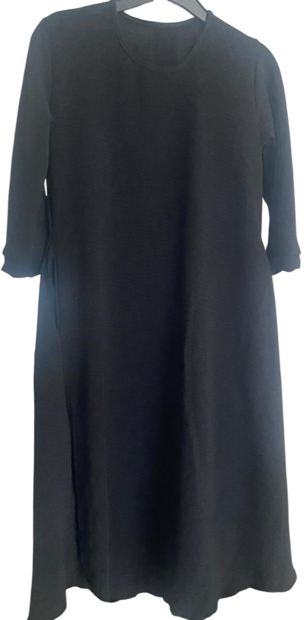 Girls Crinkle Black Jersey Abaya Jilbab - Zahra Collection