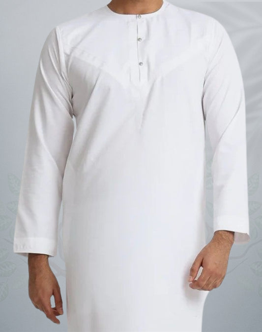 White Omani Jubba - Al-Noor Thobes